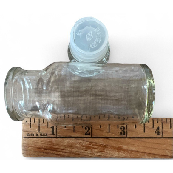 Vintage Mixed Size Mini Clear Glass Bottle Set 7 Stoppers Vase Alchemy Cottage - Picture 9 of 12